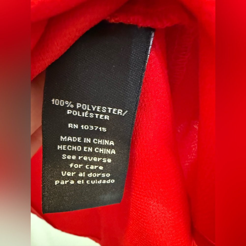 NWT Zac & Rachel Red Tie Front 3/4 Sleeve Blouse - Size M - Picture 13 of 13